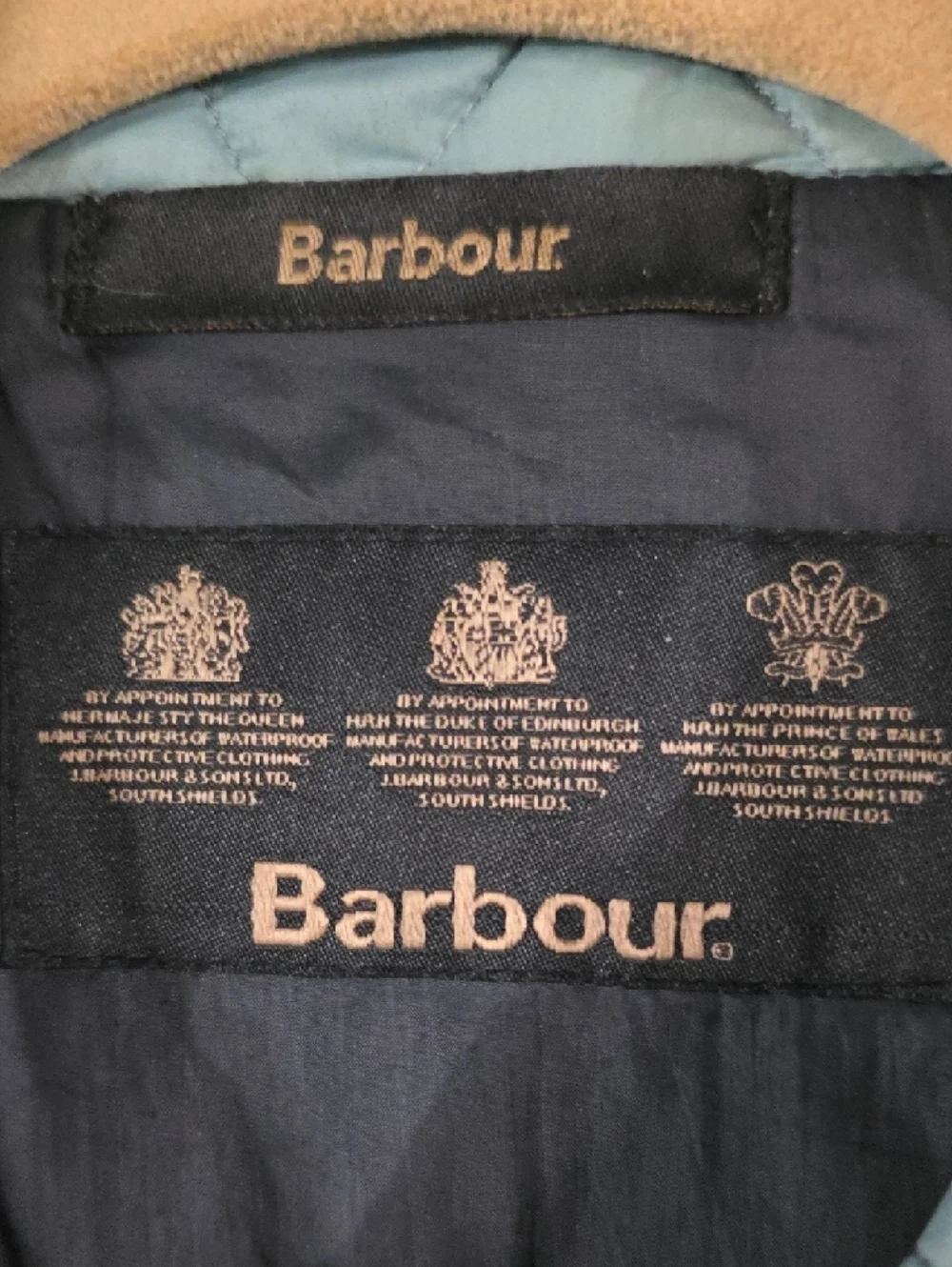 Barbour Quilted Pale Blue Women's Puffer Jacket - Picture 3 of 4
